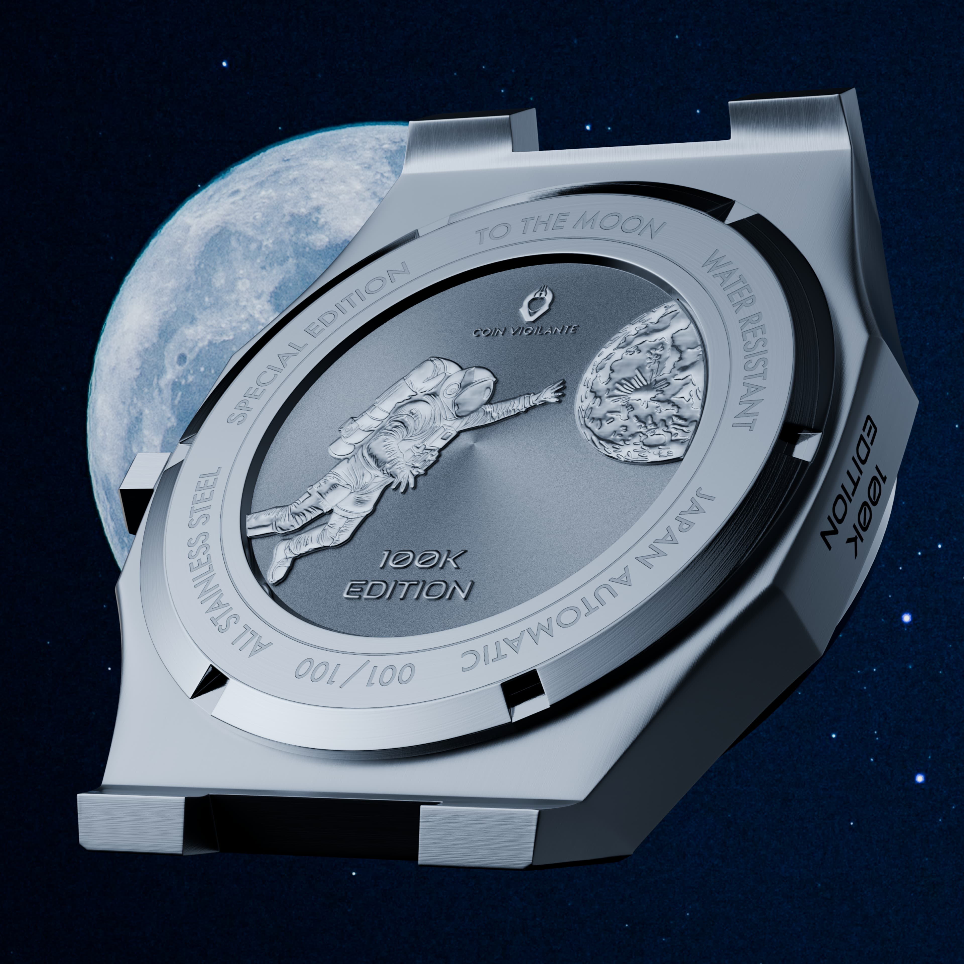 Bitcoin Watch To The Moon Edition Back Case - Coin Vigilante