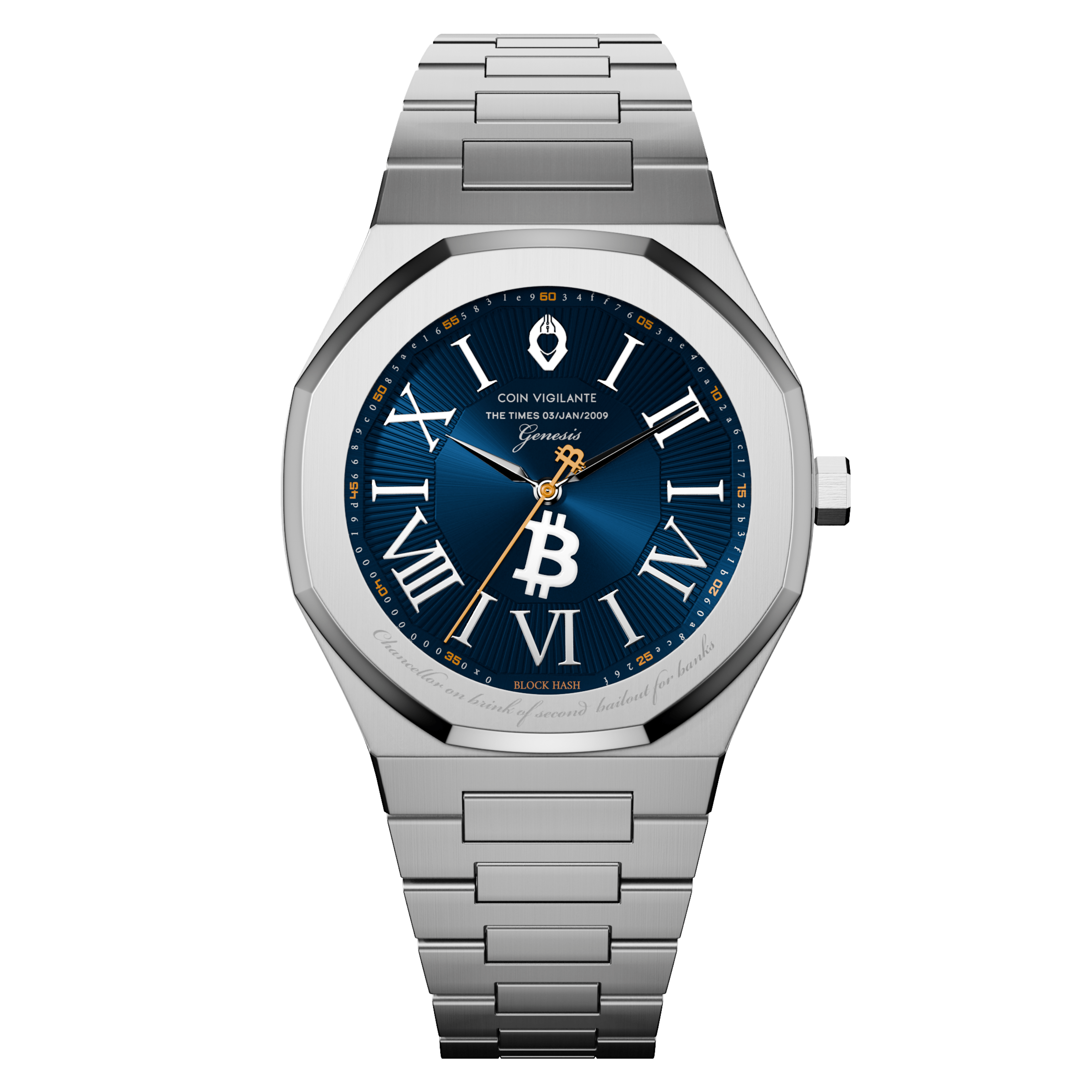 Bitcoin Genesis Edition Watch - Coin Vigilante