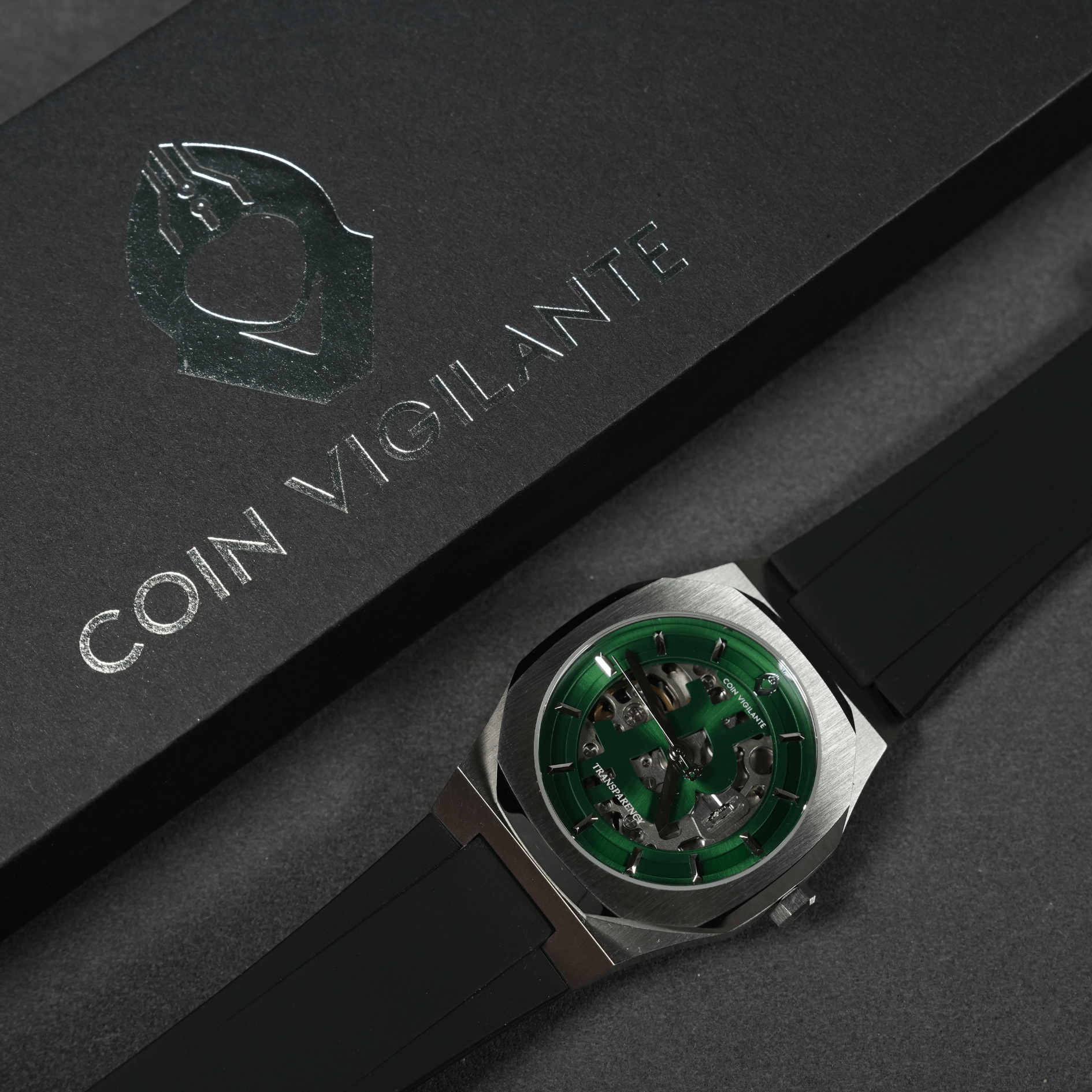 Black Rubber Strap - Coin Vigilante
