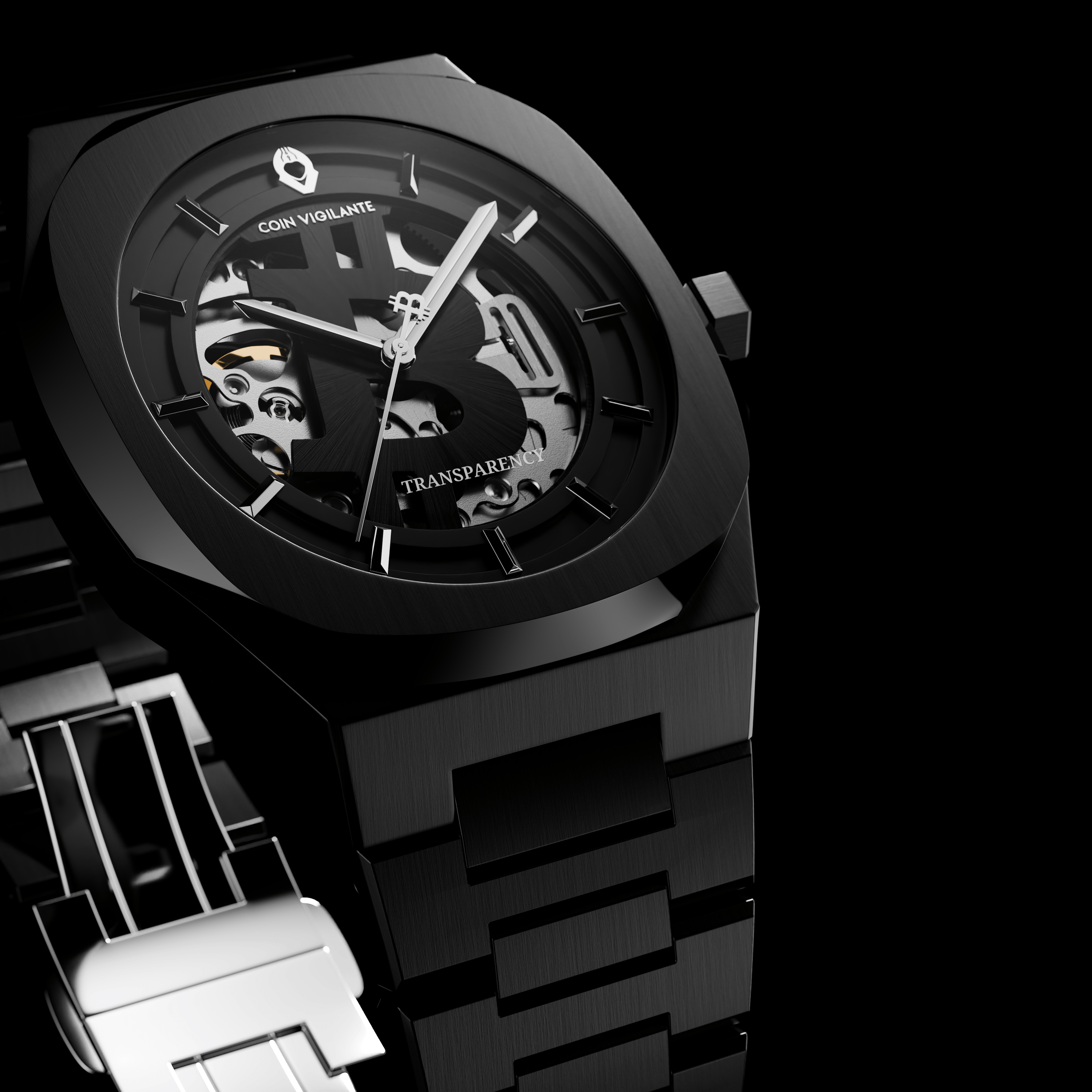 NEW: Bitcoin Transparency Edition Watch - All Black - Coin Vigilante