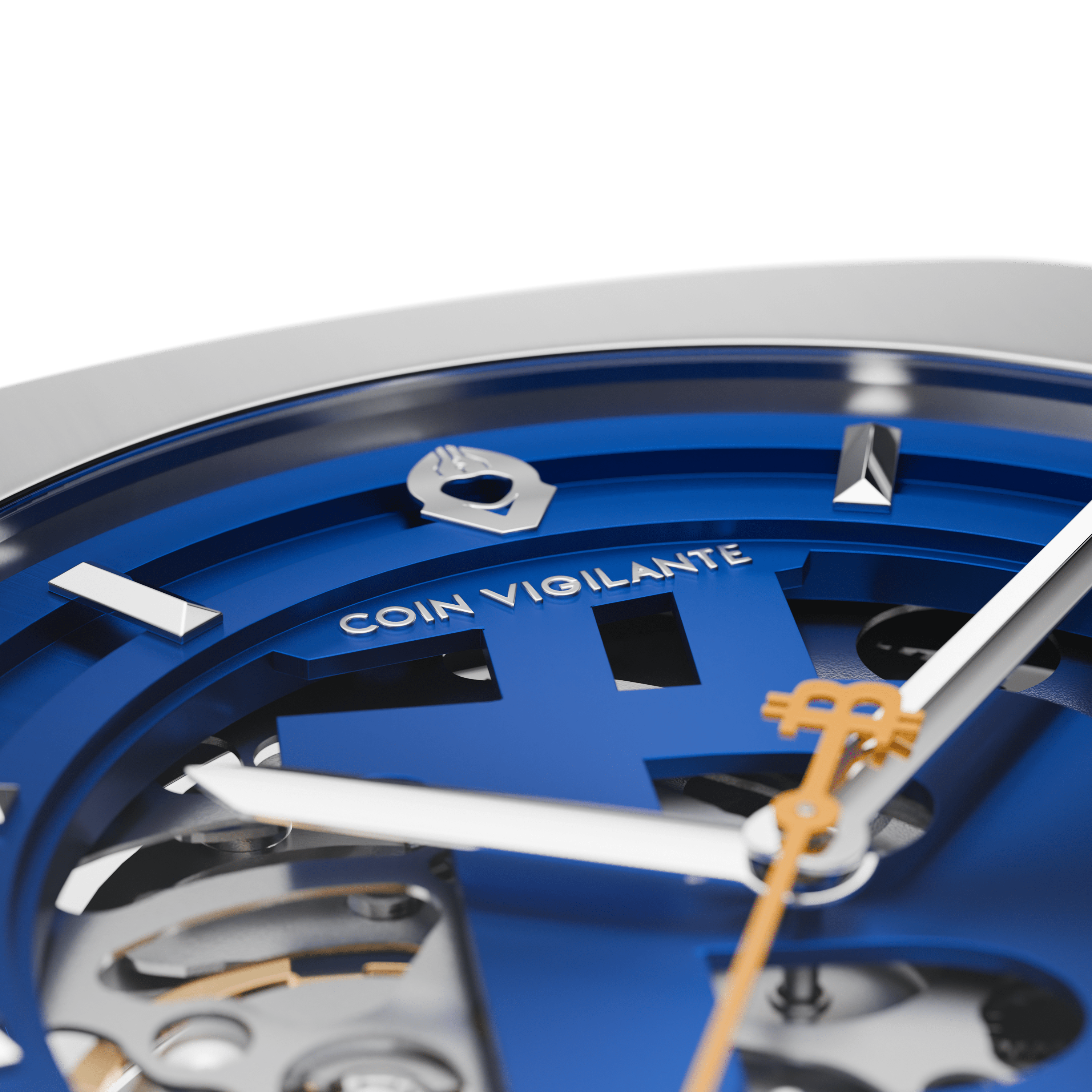 NEW: Bitcoin Transparency Edition Watch - Silver x Blue Dial - Coin Vigilante