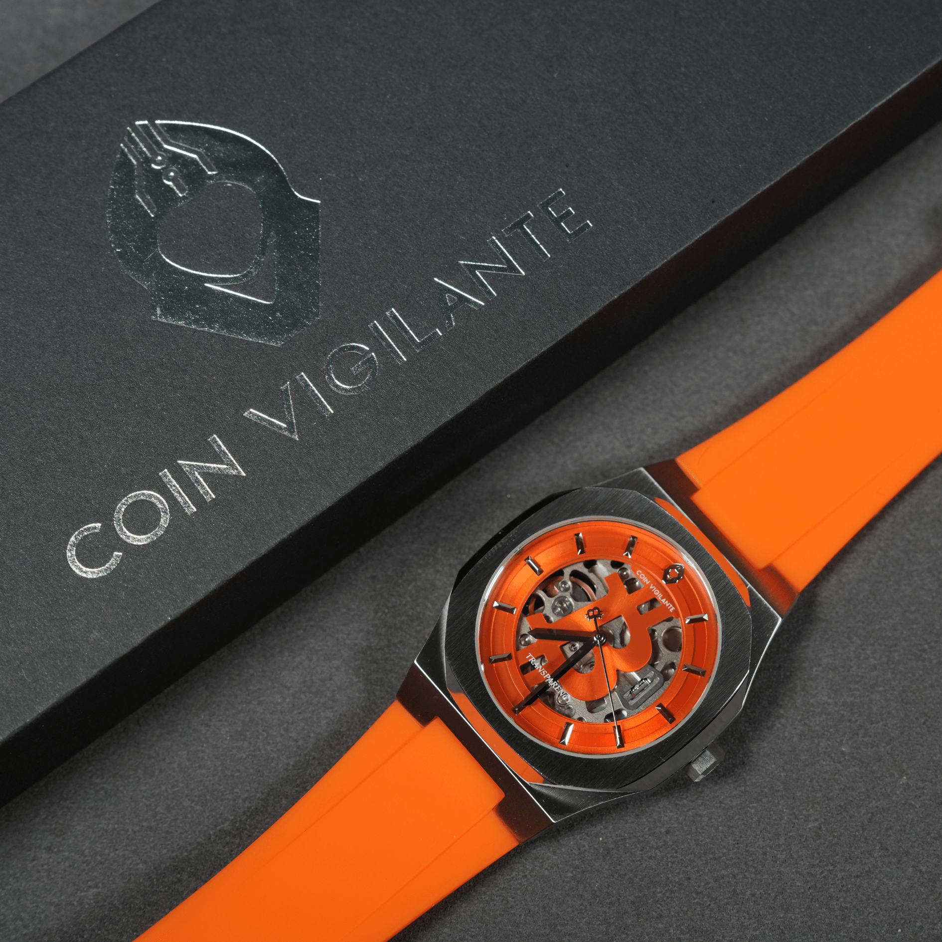 Orange Rubber Strap - Coin Vigilante