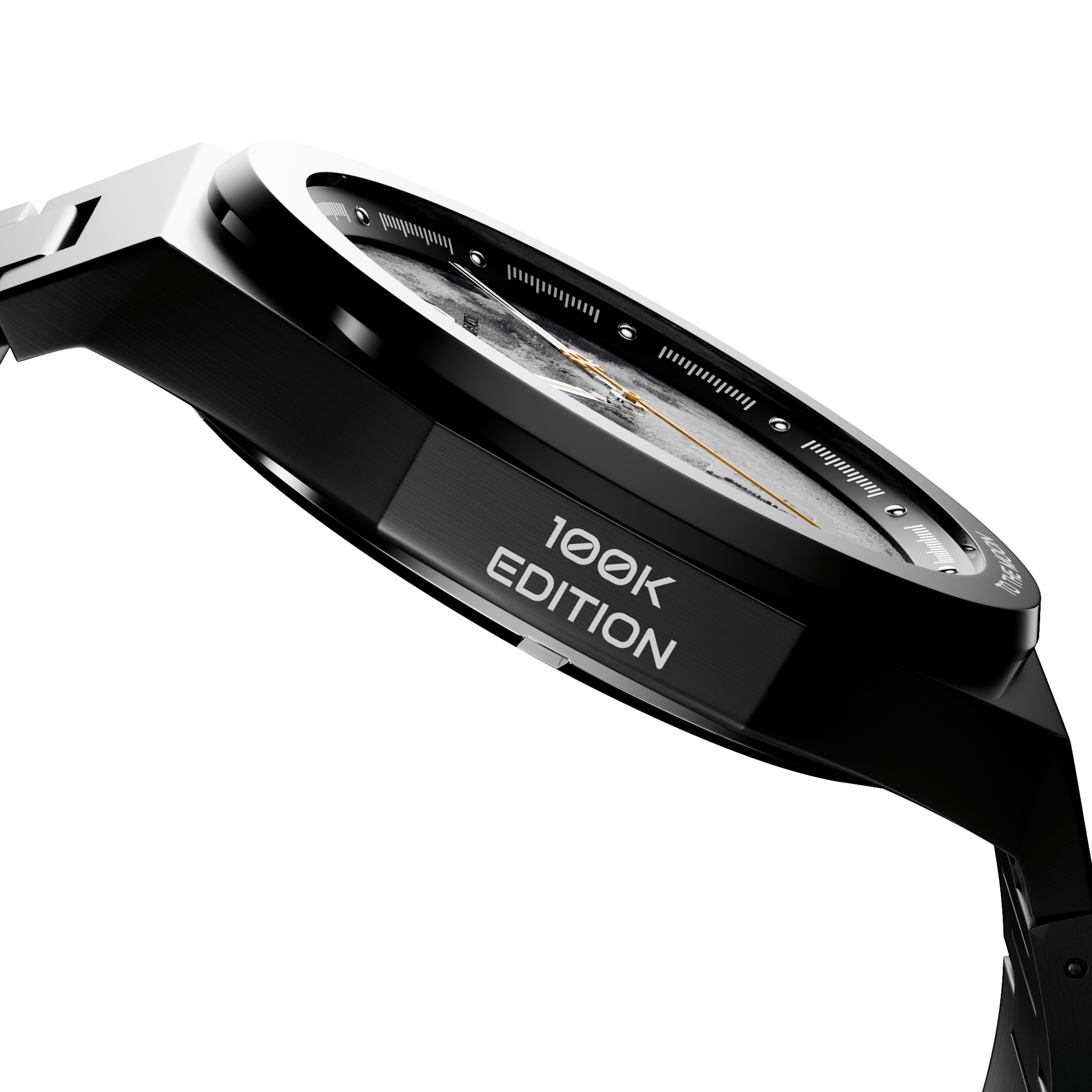 To The Moon - $100K Edition Bitcoin Watch (Black) - Coin Vigilante