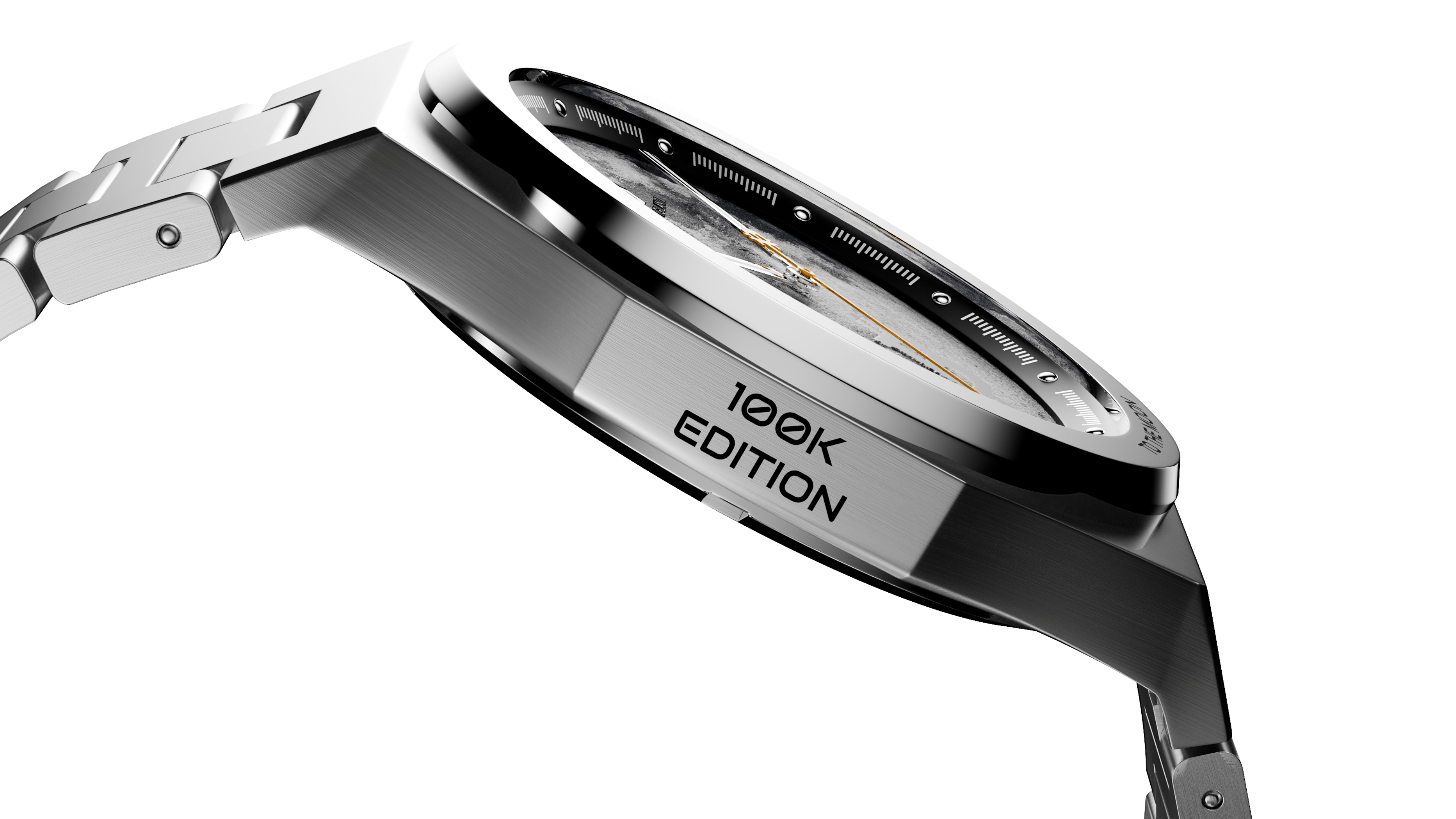 To The Moon - $100K Edition Bitcoin Watch (Silver) - Coin Vigilante