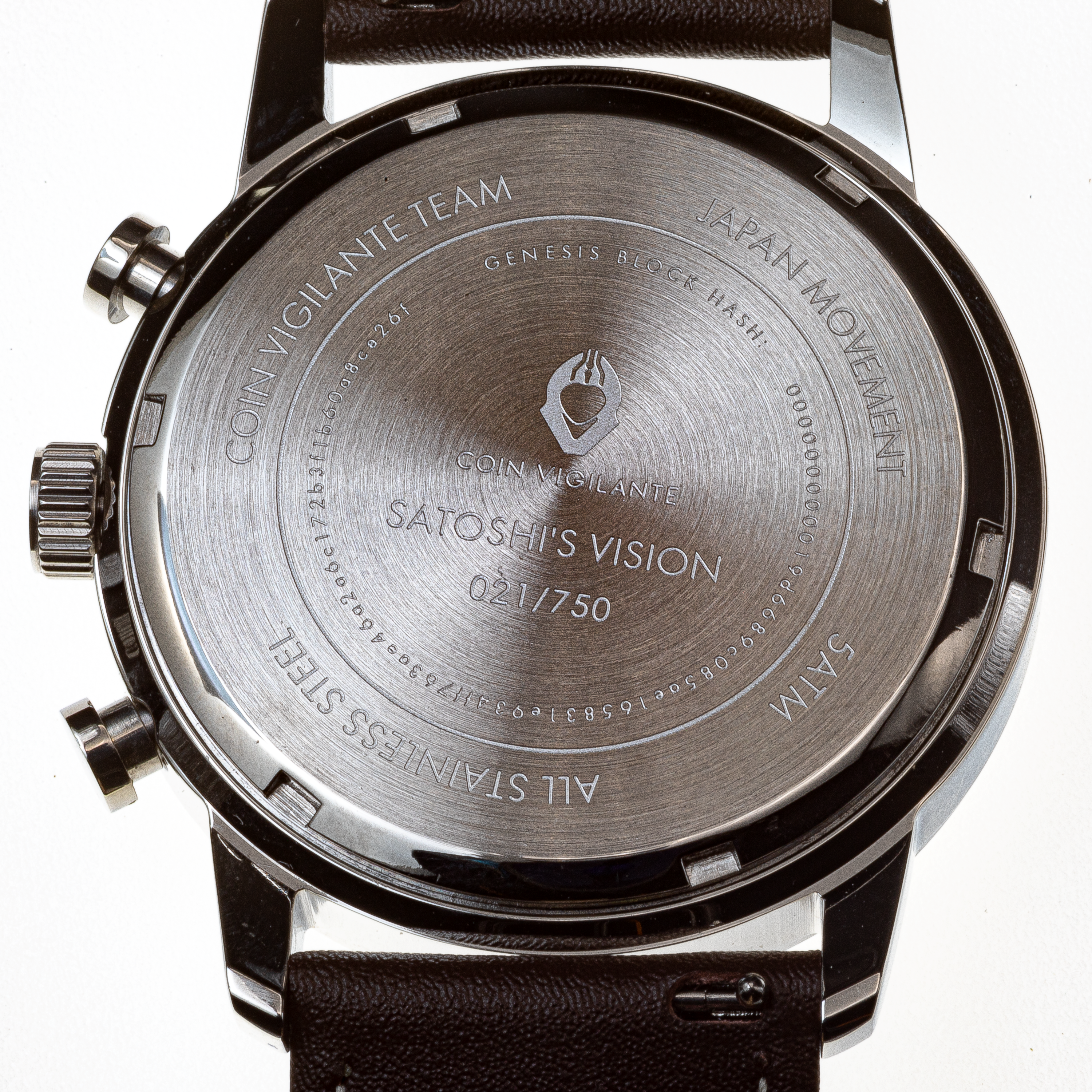 Coin Vigilante Bitcoin Watch Model A - The Tribute Movement to Bitcoin