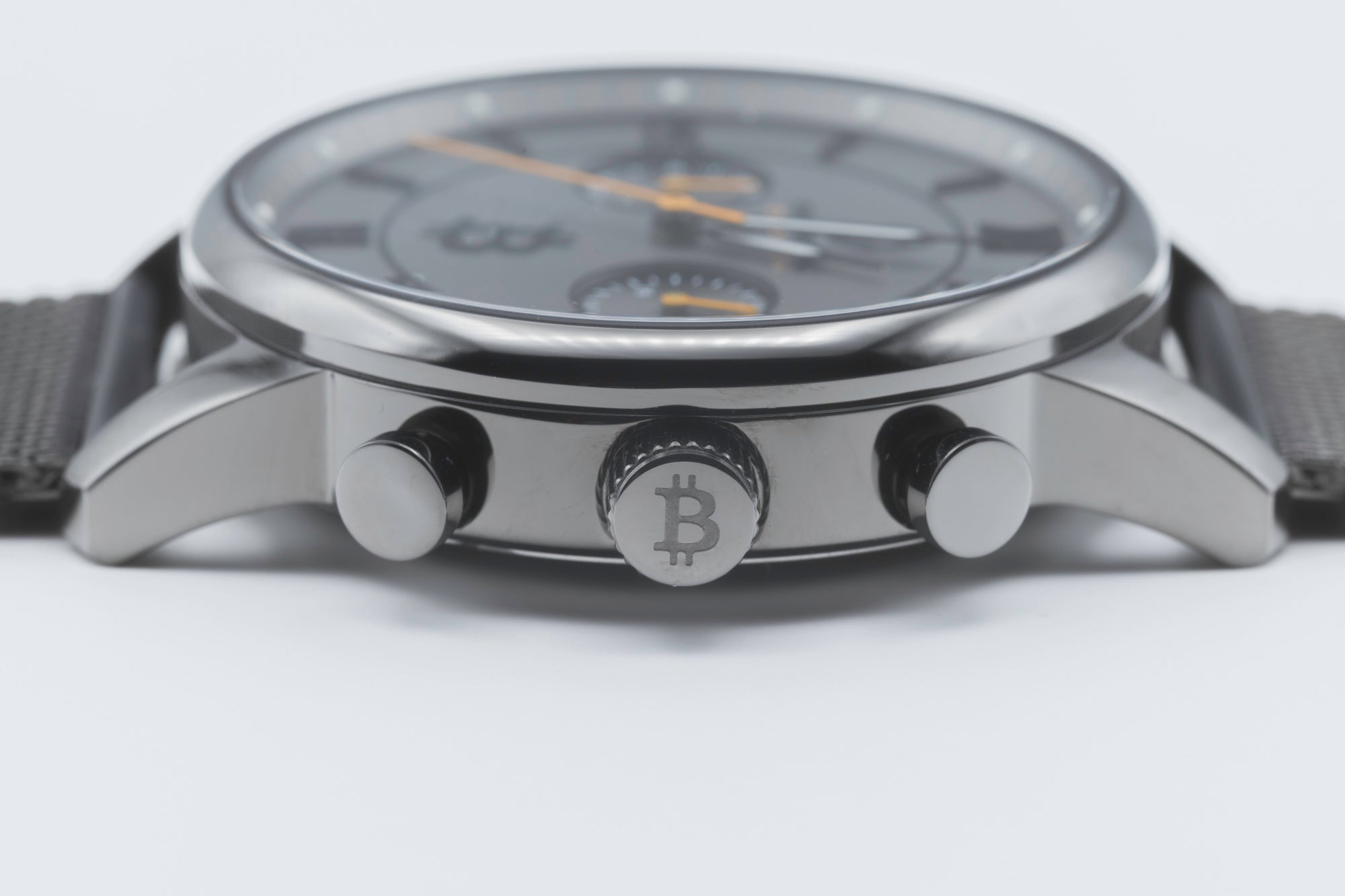 Excellent craftsmanship of the Shadow Edition Bitcoin Watch by Coin Vigilante
