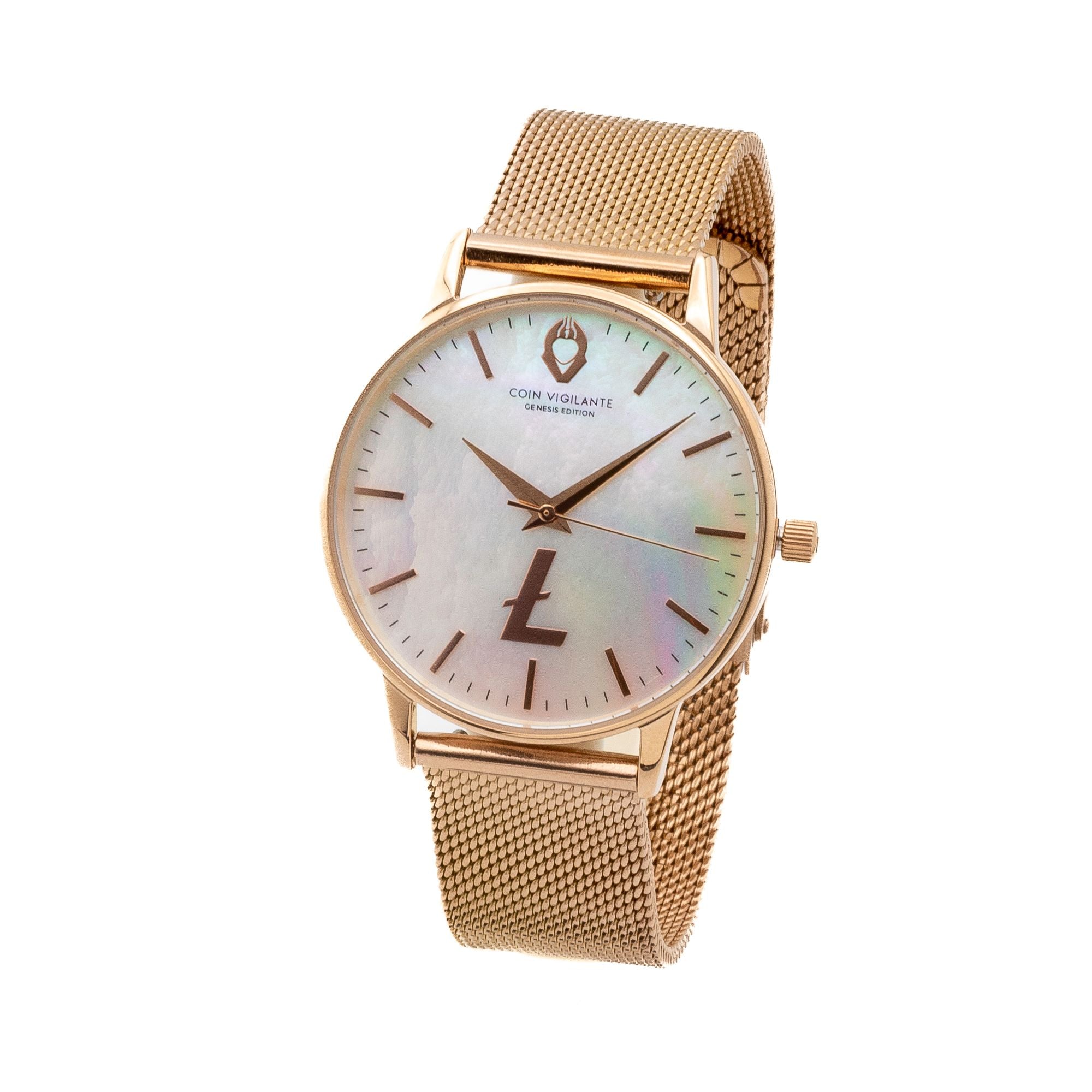 Rose Gold Litecoin Watch - Women's Genesis Edition