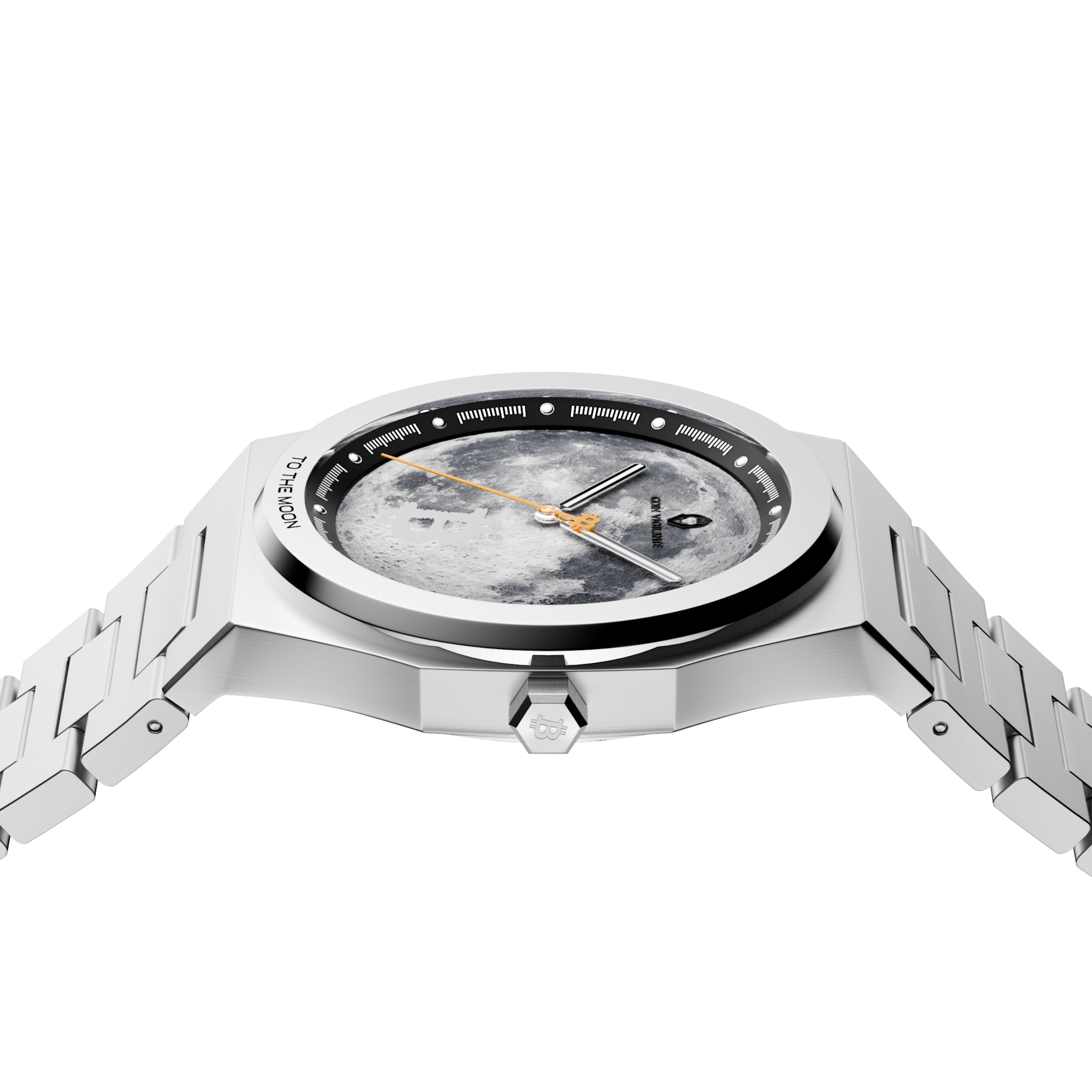 To The Moon - $100K Edition Bitcoin Watch (Silver)