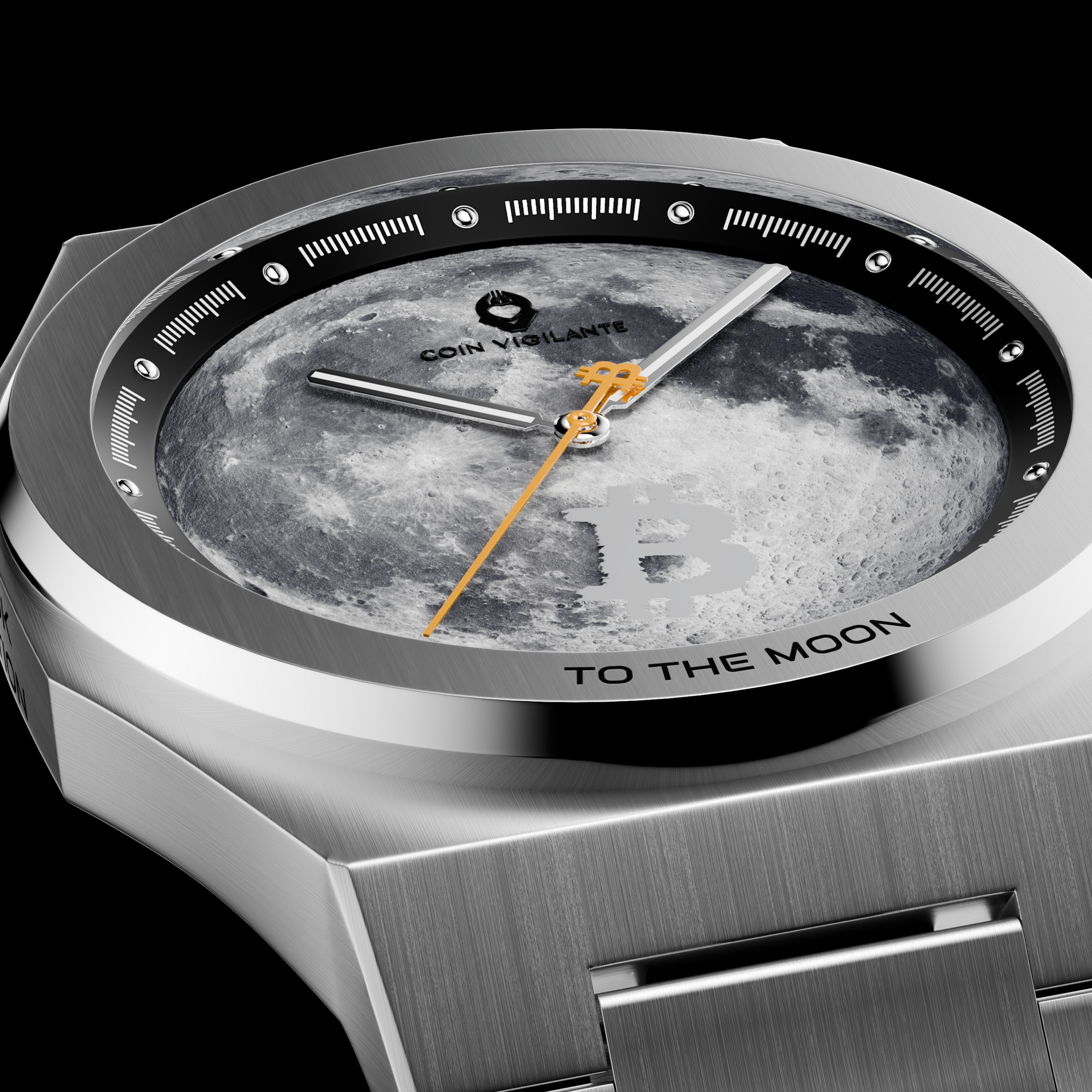 To The Moon - $100K Edition Bitcoin Watch (Silver)