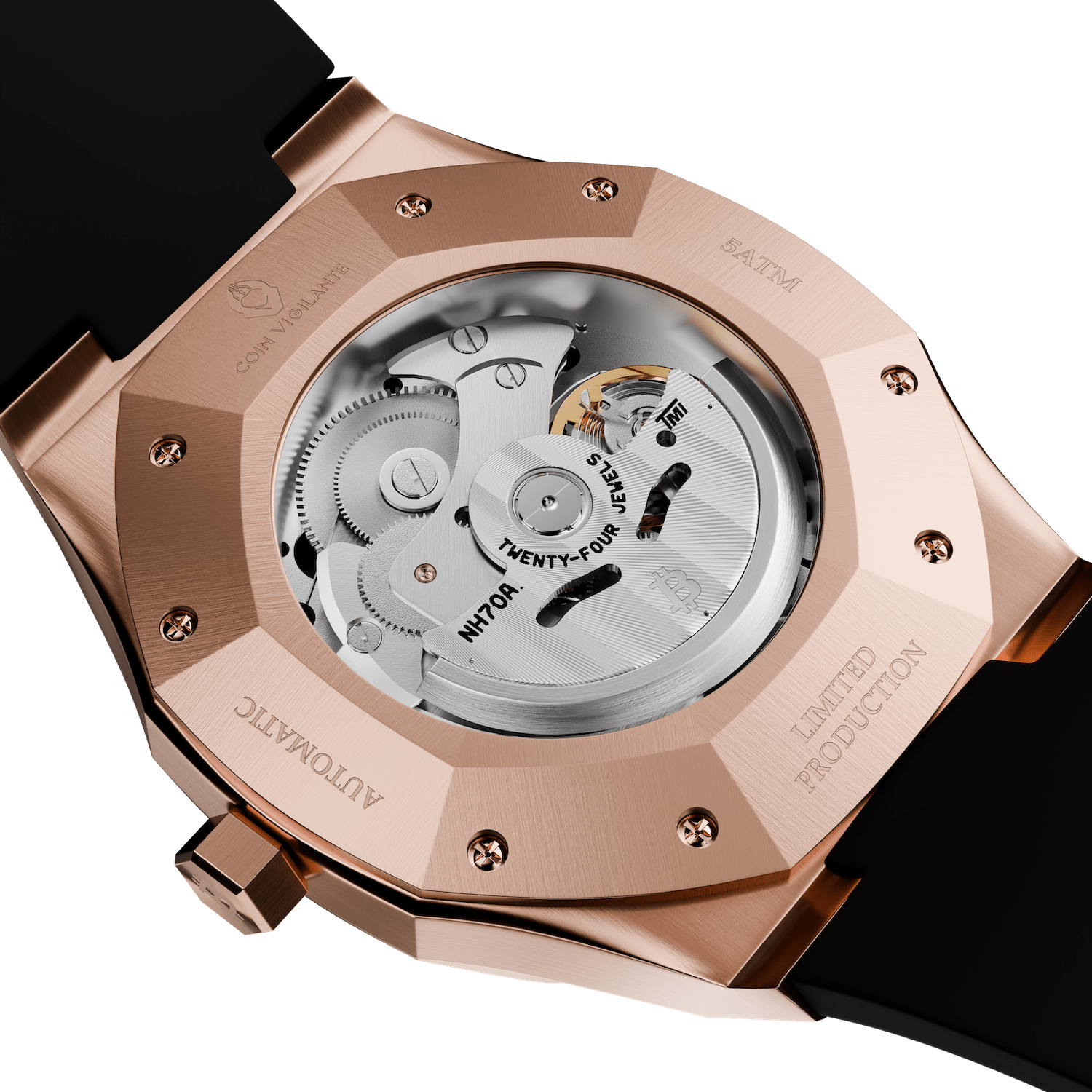 Bitcoin Transparency Edition Watch - Rose Gold - Coin Vigilante