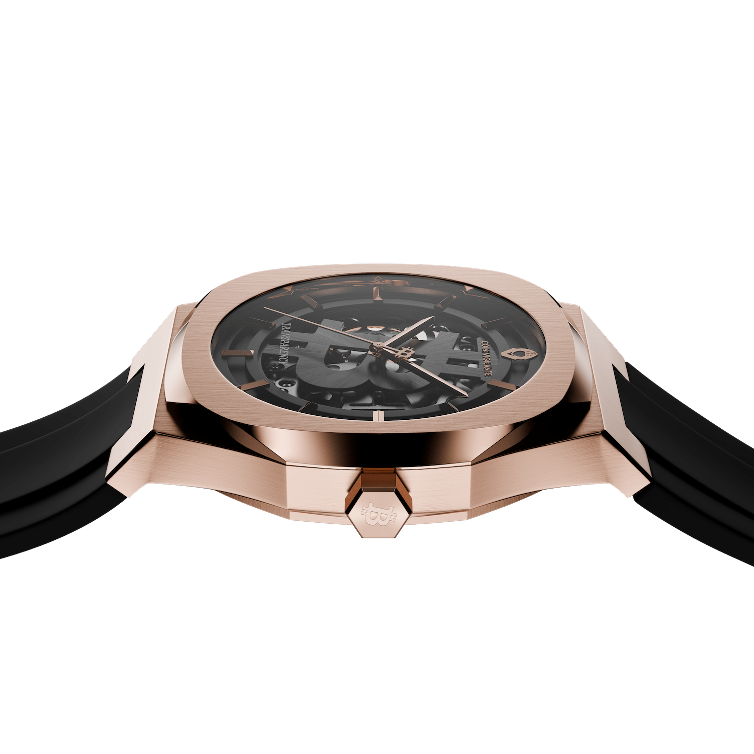 Bitcoin Transparency Edition Watch - Rose Gold - Coin Vigilante