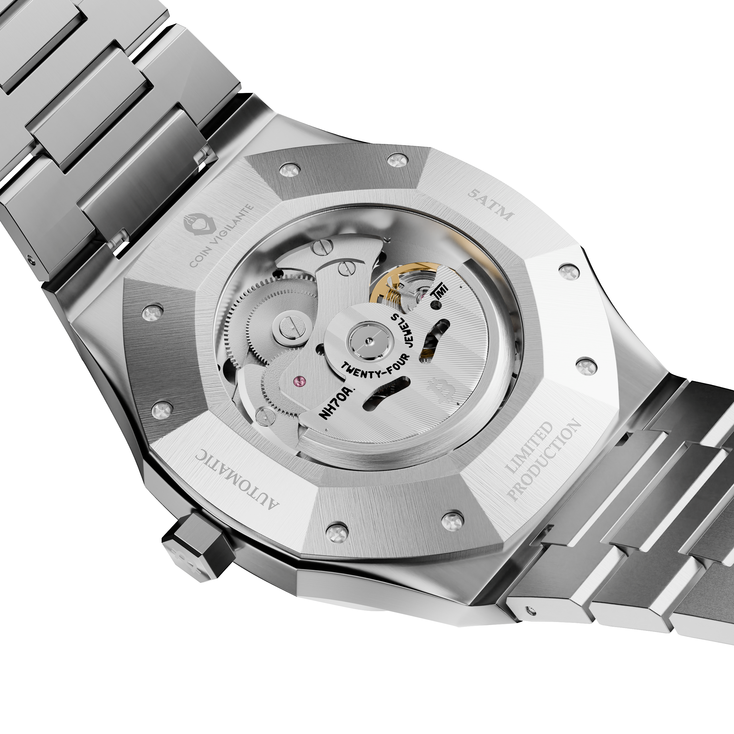 Bitcoin Transparency Edition Watch - Silver x White Dial - Coin Vigilante