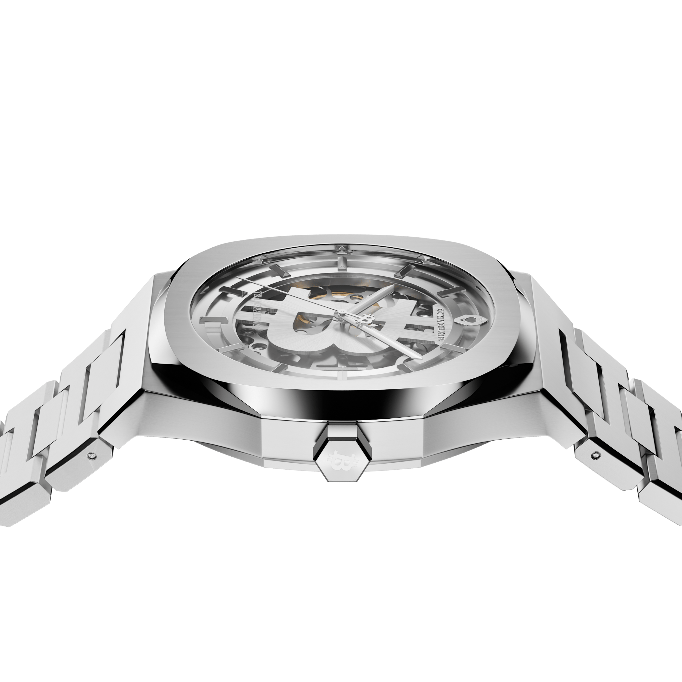 Bitcoin Transparency Edition Watch - Silver x White Dial - Coin Vigilante