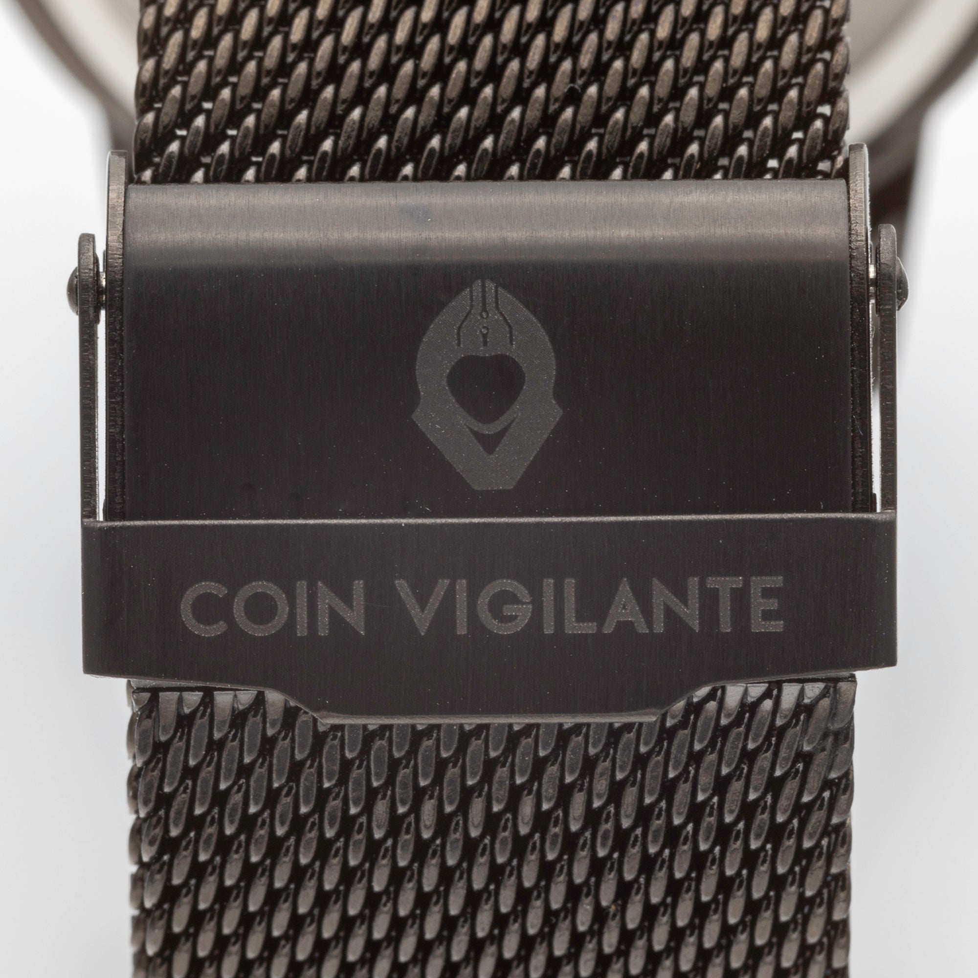 Coin Vigilante Stainless Steel Mesh Watch Band - Black - Coin Vigilante